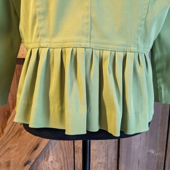 Ruby Rd Women's Jacket Green Blazer long sleeves pleats size 12 V-1 - Picture 5 of 10